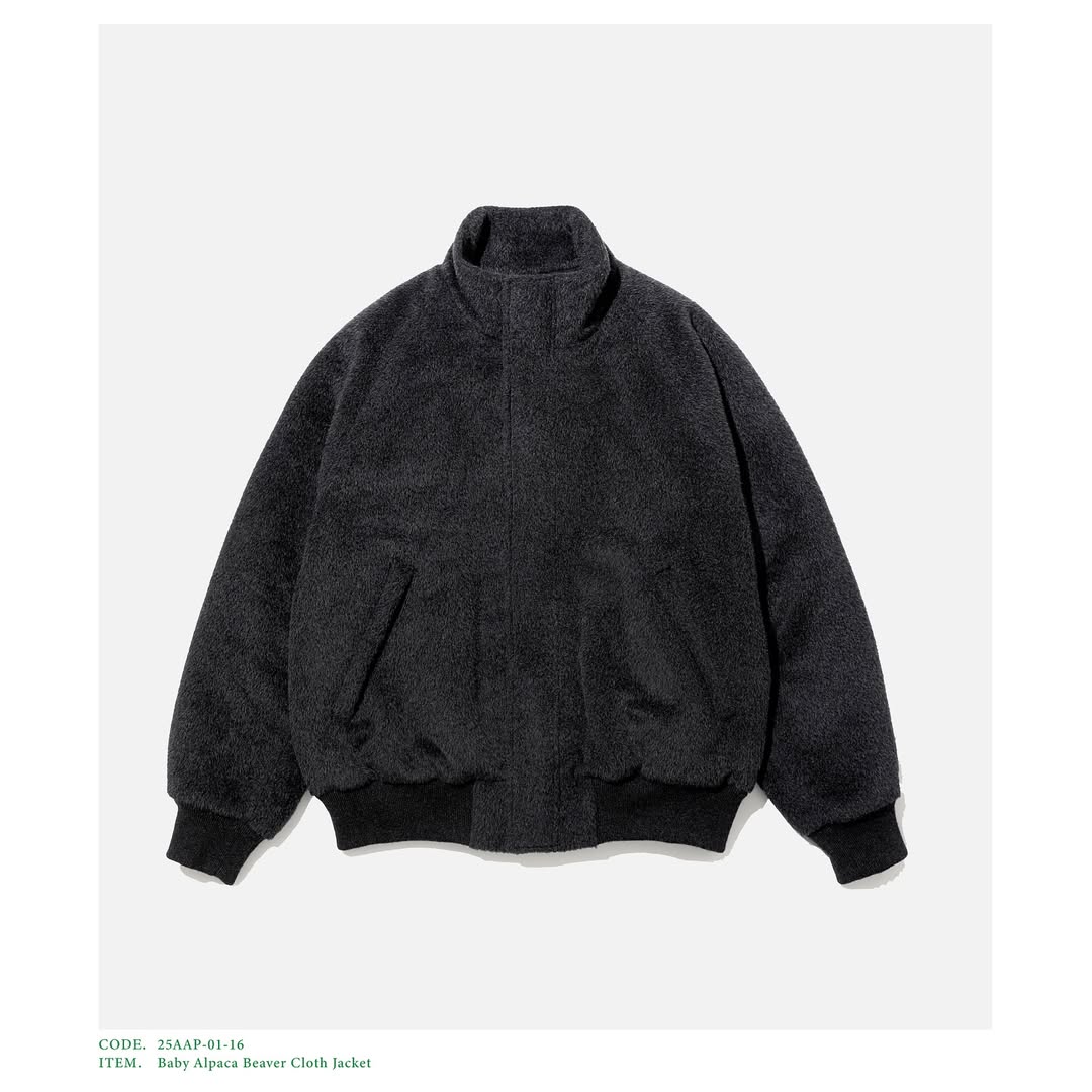 A.PRESSE 25AW Baby Alpaca Beaver Cloth Jacket